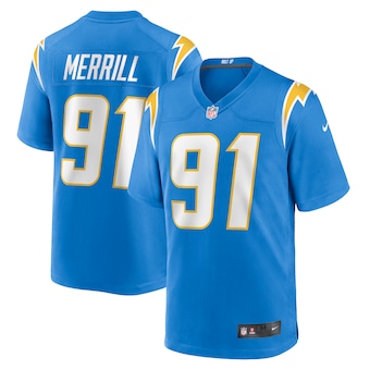 mens nike forrest merrill powder blue los angeles chargers p